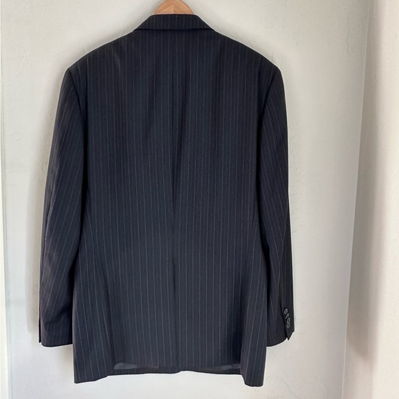 Loro Piana Wool by Ovvio Men's  3 Button Pinstripe Blazer Size: 42 - Picture 14 of 15